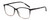 Profile View of Lulu Guinness LR82 Women Square Designer Reading Glasses Black Pink Crystal 54mm