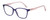 Profile View of Lulu Guinness LR83 Cat Eye Designer Reading Glasses in Purple Pink Crystal 53 mm