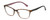 Profile View of Lulu Guinness LR84 Cat Eye Reading Glasses in Tortoise Havana Pink Crystal 53 mm