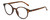 Profile View of Elle Women's Panthos Designer Reading Glasses in Tortoise Havana Brown Spot 49mm