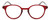 Front View of Elle EL15557R Designer Reading Eye Glasses with Custom Cut Powered Lenses in Crystal Red Modern Art White Black Ladies Panthos Full Rim Acetate 49 mm