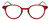 Front View of Elle EL15557R Designer Progressive Lens Prescription Rx Eyeglasses in Crystal Red Modern Art White Black Ladies Panthos Full Rim Acetate 49 mm