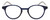 Front View of Elle Women's Designer Reading Glasses in Crystal Navy Blue Modern Art Pink 49 mm