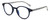 Profile View of Elle EL15557R Designer Single Vision Prescription Rx Eyeglasses in Crystal Navy Blue Modern Art Pink Ladies Panthos Full Rim Acetate 49 mm