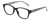 Profile View of Elle EL15558R Designer Bi-Focal Prescription Rx Eyeglasses in Gloss Black Modern Art White Ladies Oval Full Rim Acetate 51 mm