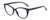 Profile View of Elle EL15559R Designer Reading Eye Glasses with Custom Cut Powered Lenses in Navy Blue Modern Art Pink Green Purple Ladies Cat Eye Full Rim Acetate 52 mm