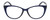 Front View of Elle EL15559R Designer Reading Eye Glasses with Custom Cut Powered Lenses in Navy Blue Modern Art Pink Green Purple Ladies Cat Eye Full Rim Acetate 52 mm