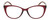 Front View of Elle EL15559R Designer Progressive Lens Prescription Rx Eyeglasses in Crystal Berry Red Modern Art Brown Tan Ladies Cat Eye Full Rim Acetate 52 mm