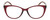 Front View of Elle EL15559R Designer Progressive Lens Prescription Rx Eyeglasses in Crystal Berry Red Modern Art Brown Tan Ladies Cat Eye Full Rim Acetate 52 mm