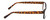 Side View of Elle EL15560R Designer Blue Light Blocking Eyeglasses in Gloss Tortoise Havana Brown Spot Ladies Rectangular Full Rim Acetate 55 mm