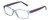 Profile View of Elle EL15560R Designer Blue Light Blocking Eyeglasses in Crystal Blue Modern Art Pink Purple Ladies Rectangular Full Rim Acetate 55 mm