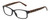 Profile View of Elle EL15560R Designer Reading Eye Glasses with Custom Cut Powered Lenses in Gloss Black Modern Art Olive Green Brown Tan Orange Ladies Rectangular Full Rim Acetate 55 mm