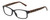 Profile View of Elle EL15560R Designer Bi-Focal Prescription Rx Eyeglasses in Gloss Black Modern Art Olive Green Brown Tan Orange Ladies Rectangular Full Rim Acetate 55 mm