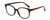 Profile View of Elle EL15576R Designer Progressive Lens Prescription Rx Eyeglasses in Black Crystal Tortoise Havana Spot Ladies Round Full Rim Acetate 50 mm