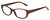 Profile View of Elle Womens Cat Eye Reading Glasses Crystal Tortoise Havana Brown Gold Spot 52mm