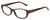 Profile View of Elle EL15577R Designer Reading Eye Glasses with Custom Cut Powered Lenses in Crystal Tortoise Havana Brown Gold Spot Ladies Cat Eye Full Rim Acetate 52 mm