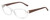 Profile View of Elle EL15577R Designer Single Vision Prescription Rx Eyeglasses in Crystal Clear Brown Logo Letter Gold Ladies Cat Eye Full Rim Acetate 52 mm