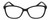 Front View of Elle EL15578R Designer Reading Eye Glasses with Custom Cut Powered Lenses in Gloss Black Ladies Cat Eye Full Rim Acetate 53 mm
