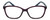 Front View of Elle EL15578R Designer Reading Eye Glasses with Custom Cut Powered Lenses in Crystal Plum Purple Blue White Diamond Logos Ladies Cat Eye Full Rim Acetate 53 mm