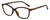 Profile View of Elle EL15578R Designer Single Vision Prescription Rx Eyeglasses in Crystal Brown Logo Letter Yellow Ladies Cat Eye Full Rim Acetate 53 mm