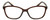 Front View of Elle EL15578R Designer Single Vision Prescription Rx Eyeglasses in Crystal Brown Logo Letter Yellow Ladies Cat Eye Full Rim Acetate 53 mm