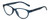 Profile View of Elle EL15579R Designer Single Vision Prescription Rx Eyeglasses in Crystal Blue Logo Letter Black White Ladies Oval Full Rim Acetate 51 mm