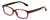 Profile View of Elle EL15581R Designer Blue Light Blocking Eyeglasses in Red Crystal Tortoise Havana Brown Spot Ladies Rectangular Full Rim Acetate 52 mm