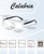 Dimensions View of Elle EL15581R Designer Single Vision Prescription Rx Eyeglasses in Crystal Clear Blue Diamond Ladies Rectangular Full Rim Acetate 52 mm