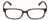 Front View of Elle Women's Rectangle Designer Reading Glasses Crystal Brown White Diamond 52mm