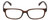 Front View of Elle EL15581R Designer Reading Eye Glasses with Custom Cut Powered Lenses in Crystal Brown White Diamond Ladies Rectangular Full Rim Acetate 52 mm
