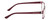 Side View of Isaac Mizrahi IM31268R Designer Single Vision Prescription Rx Eyeglasses in Crystal Berry Red Floral Purple Pink Ladies Rectangular Full Rim Acetate 51 mm