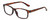 Profile View of Isaac Mizrahi IM31268R Designer Single Vision Prescription Rx Eyeglasses in Tortoise Crystal Brown Spot Ladies Rectangular Full Rim Acetate 51 mm
