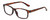 Profile View of Isaac Mizrahi IM31268R Designer Progressive Lens Prescription Rx Eyeglasses in Tortoise Crystal Brown Spot Ladies Rectangular Full Rim Acetate 51 mm