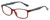 Profile View of Isaac Mizrahi IM31275R Designer Blue Light Blocking Eyeglasses in Crystal Red Floral White Blue Ladies Oval Full Rim Acetate 55 mm