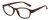 Profile View of Isaac Mizrahi IM31276R Designer Single Vision Prescription Rx Eyeglasses in Crystal Tortoise Havana Brown Ladies Oval Full Rim Acetate 51 mm