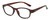 Profile View of Isaac Mizrahi IM31276R Designer Bi-Focal Prescription Rx Eyeglasses in Crystal Tortoise Havana Brown Ladies Oval Full Rim Acetate 51 mm