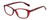 Profile View of Isaac Mizrahi IM31300R Designer Reading Eye Glasses with Custom Cut Powered Lenses in Crystal Berry Red Floral Purple Pink Ladies Cat Eye Full Rim Acetate 51 mm