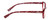 Side View of Isaac Mizrahi IM31300R Designer Reading Eye Glasses with Custom Cut Powered Lenses in Crystal Berry Red Floral Purple Pink Ladies Cat Eye Full Rim Acetate 51 mm