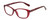 Profile View of Isaac Mizrahi IM31300R Designer Blue Light Blocking Eyeglasses in Crystal Berry Red Floral Purple Pink Ladies Cat Eye Full Rim Acetate 51 mm