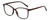 Profile View of Isaac Mizrahi IM31322R Designer Reading Eye Glasses with Custom Cut Powered Lenses in Crystal Tortoise Havana Brown Gold Ladies Square Full Rim Acetate 54 mm