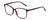 Profile View of Isaac Mizrahi IM31322R Designer Reading Eye Glasses with Custom Cut Powered Lenses in Crystal Red Floral Berry Purple Ladies Square Full Rim Acetate 54 mm