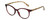 Profile View of Isaac Mizrahi Women's Reading Glasses Crystal Wine Red Floral Green Yellow 49 mm