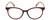 Front View of Isaac Mizrahi IM31325R Designer Reading Eye Glasses with Custom Cut Powered Lenses in Crystal Wine Red Floral Green Yellow Ladies Round Full Rim Acetate 49 mm