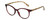 Profile View of Isaac Mizrahi IM31325R Designer Progressive Lens Blue Light Blocking Eyeglasses in Crystal Wine Red Floral Green Yellow Ladies Round Full Rim Acetate 49 mm
