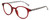 Profile View of Elle Women's Designer Reading Glasses in Crystal Red Modern Art White Black 49mm