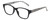 Profile View of Elle Women's Oval Designer Reading Glasses in Gloss Black Modern Art White 51 mm