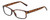 Profile View of Elle Womens Rectangular Designer Reading Glasses Tortoise Havana Brown Spot 55mm
