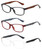 Front View of Isaac Mizrahi 3 PACK Gift Women Reading Glasses Black Tortoise,Crystal,Red +1.50