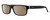 Profile View of Carrera CA6180 Designer Polarized Sunglasses with Custom Cut Amber Brown Lenses in Matte Black White Unisex Square Full Rim Acetate 55 mm