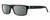 Profile View of Carrera CA6180 Designer Polarized Sunglasses with Custom Cut Smoke Grey Lenses in Matte Black White Unisex Square Full Rim Acetate 55 mm